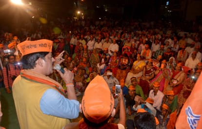 many central ministers boost the battery of party workers in varanasi