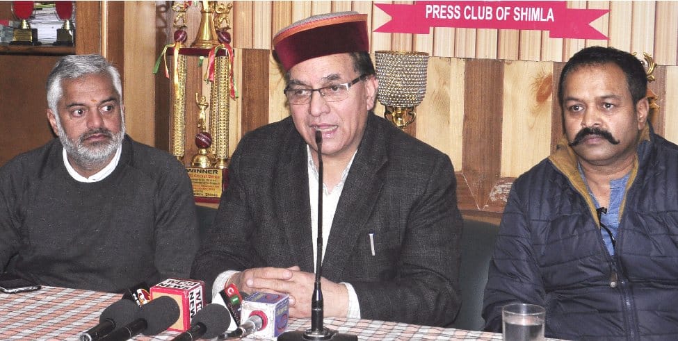 Suresh Bhardwaj Target CM Virbhadra Singh on Unemployement Allowance.