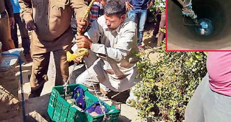three months child was missed since five days, dead body found in well outside house
