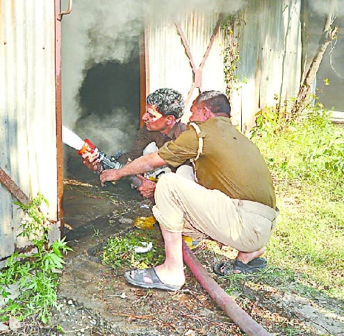 Irrigation department warehouse fire