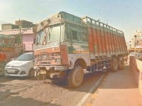 karnal, truck, accident, city, khetal