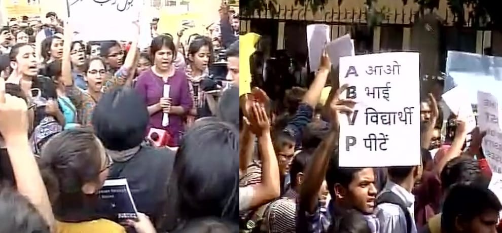du students and teachers march in favour of gurmehar kaur 
