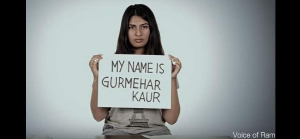 know all about gurmehar kaur poster video truth