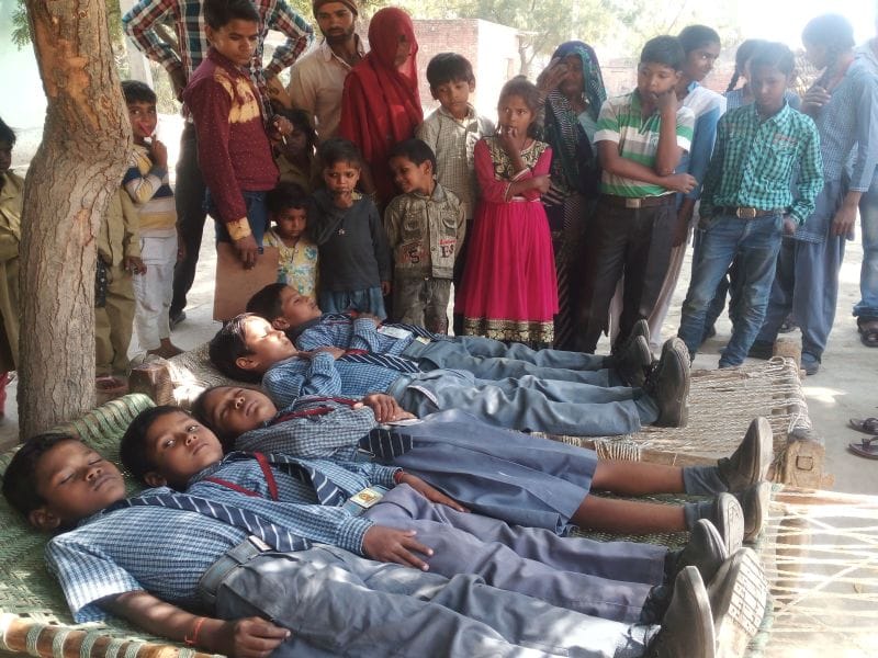 City convent school bus U-turn, 35 children injured