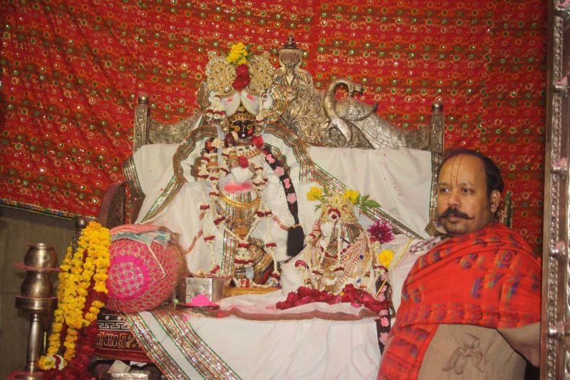 holi celebration in radhavaallabh temple