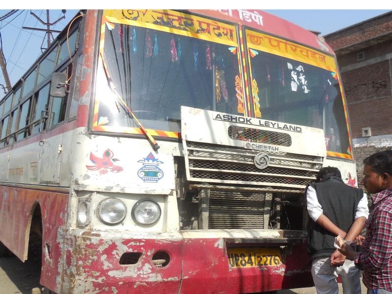 Burning just escaped becoming roadways bus