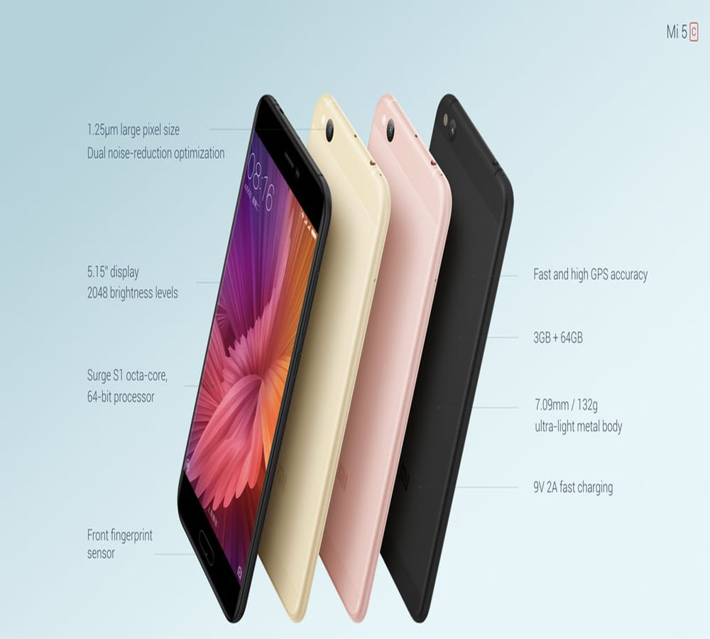 Xiaomi ने लॉन्च किया इनहाउस प्रोसेसर Surge S1 वाला Mi 5c, जानें स्पेसिफिकेशन Xiaomi Mi 5c With In House Surge S1 processor Launched Know Specifications and price