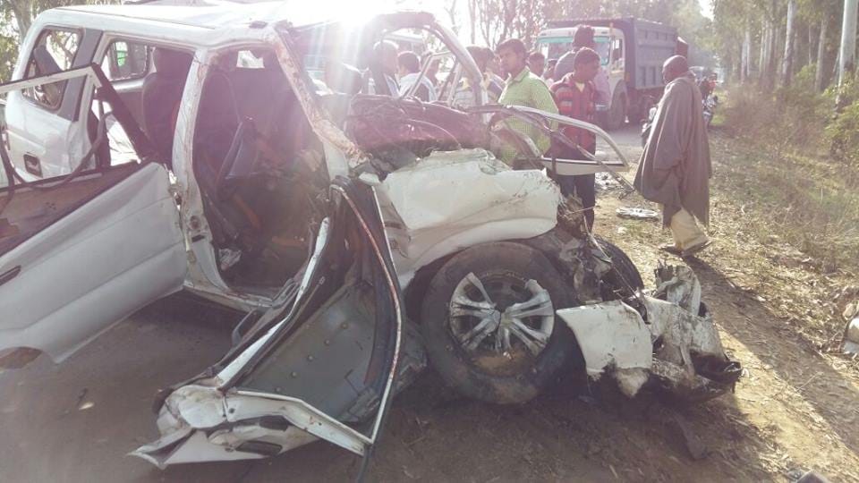 accident at narayangarh of ambala, eight people killed