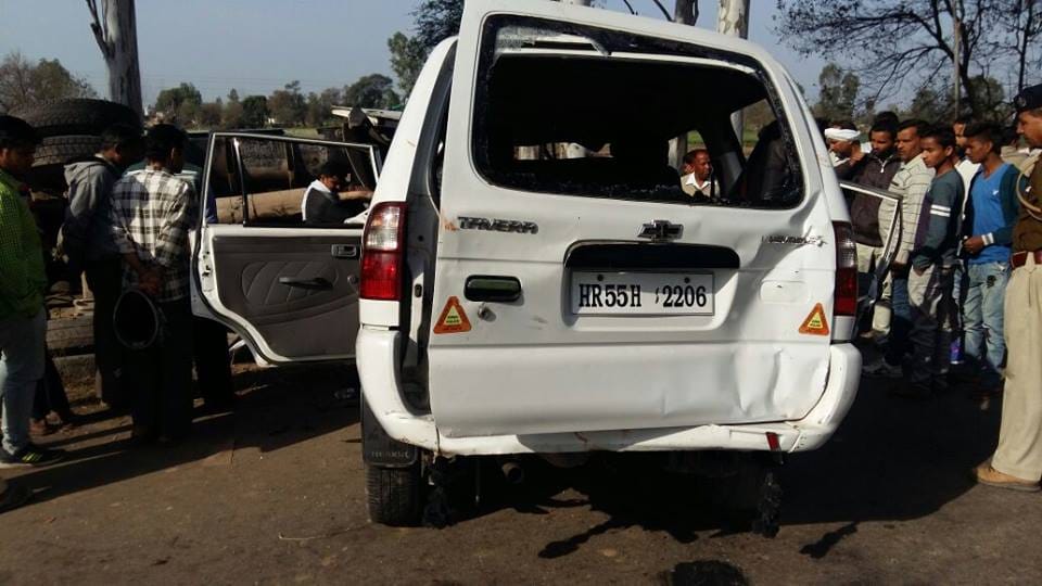 accident at narayangarh of ambala, eight people killed
