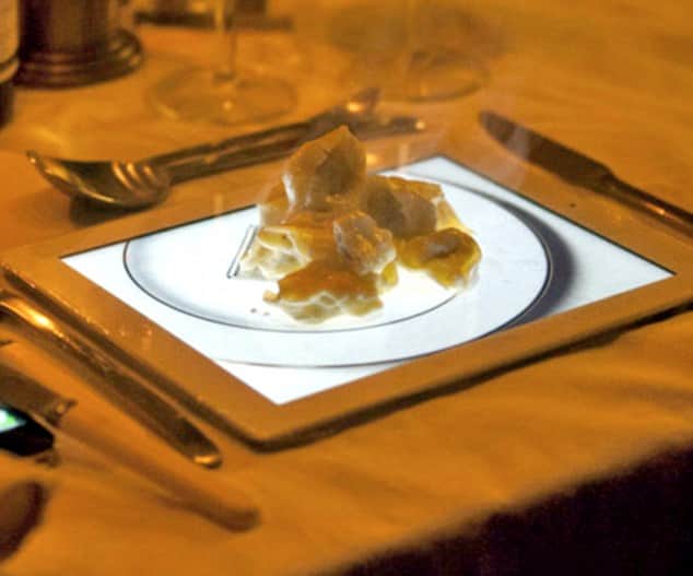 this restaurant serves food  on i-pad 