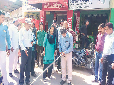 Samples undergoing excavation of streets filled
