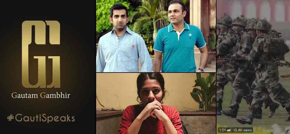 gautam gambhir comes in support of martyr daughter gurmehar kaur