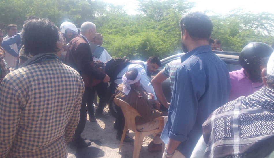 five injured in road accident at kanpur