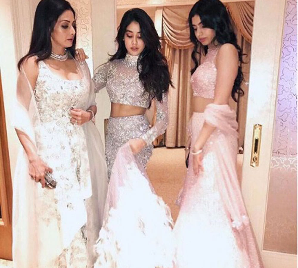 latest photo shoot of sridevi and her daughters 