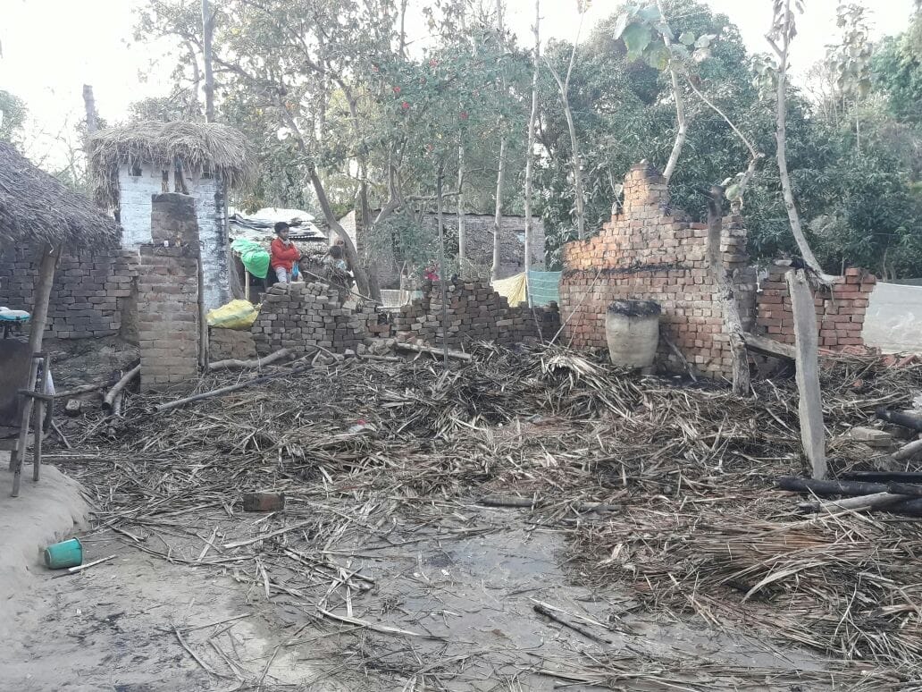 Goods gutted by fire