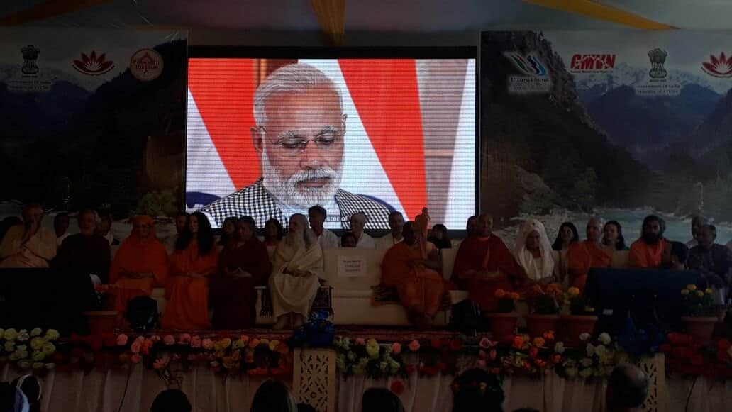 pm modi in international yoga festival 2017 rishikesh