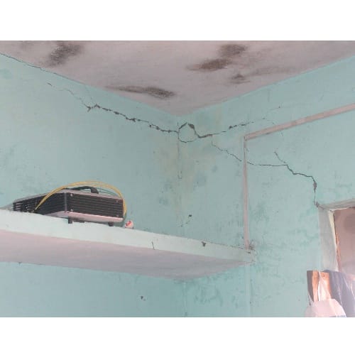 cracks in the walls of houses due to blasting for construction of fourlane road in swarghat himachal