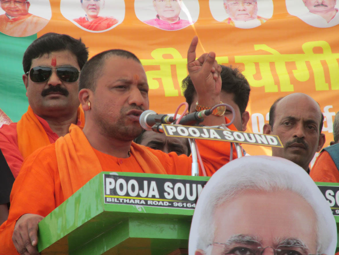 mahant aditya nath target sp and bsp, says kill ravan and kansh