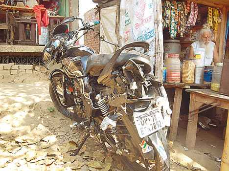 Bike rider truck woman was thrashed to death