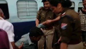 Railwaymen trapped between the train and platform, narrowly survived death