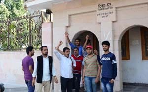 Student protests, held off the ticket counter