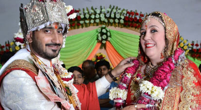 american christen and rajat weding in kanpur