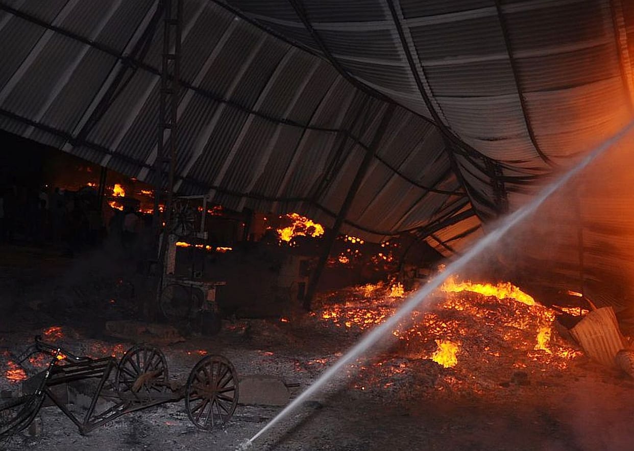 Plywood Factory in major fire.