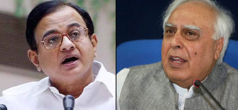 chidambaram and kapil sibal attacked on bjp