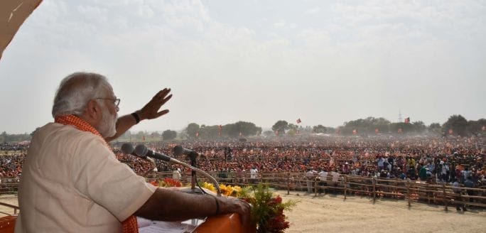 pm modi rally in mirzapur, see pictures