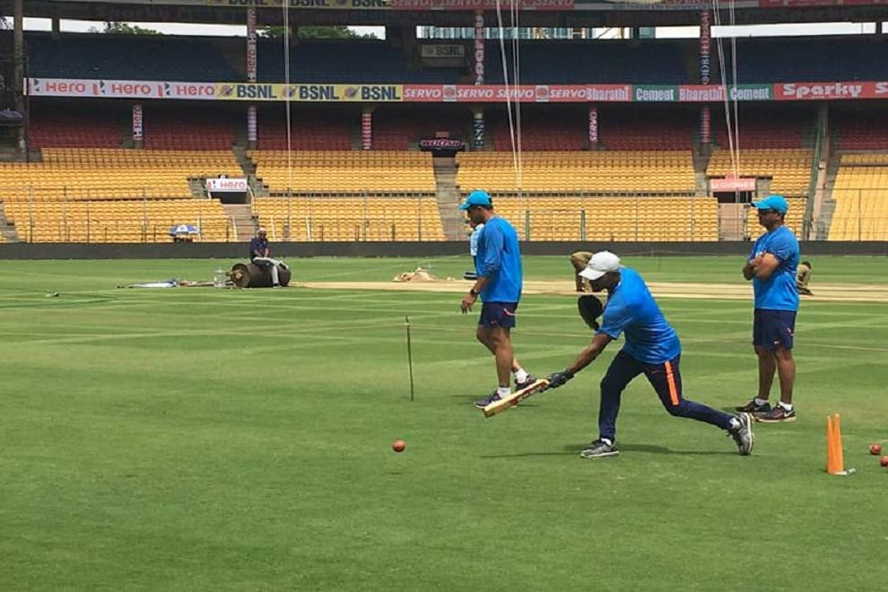 team india practice session in bengluru ahead second test against Australia