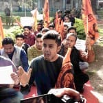 ABVP का विरोध प्रदर्शन