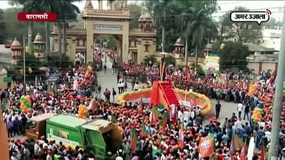Prime Minister Narendra Modi’s road show in Varanasi