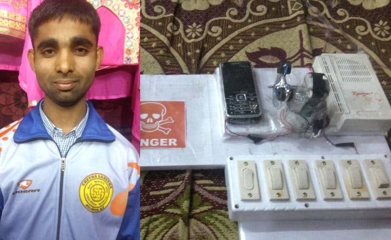 Bilaspur Student Anshul Made Security System for Shops.