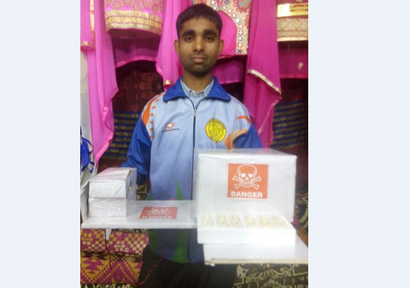 Bilaspur Student Anshul Made Security System for Shops.
