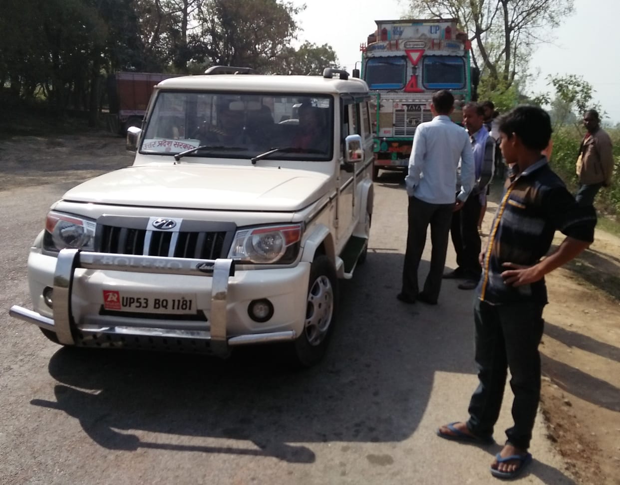 Illegal sand-laden truck caught the Seas