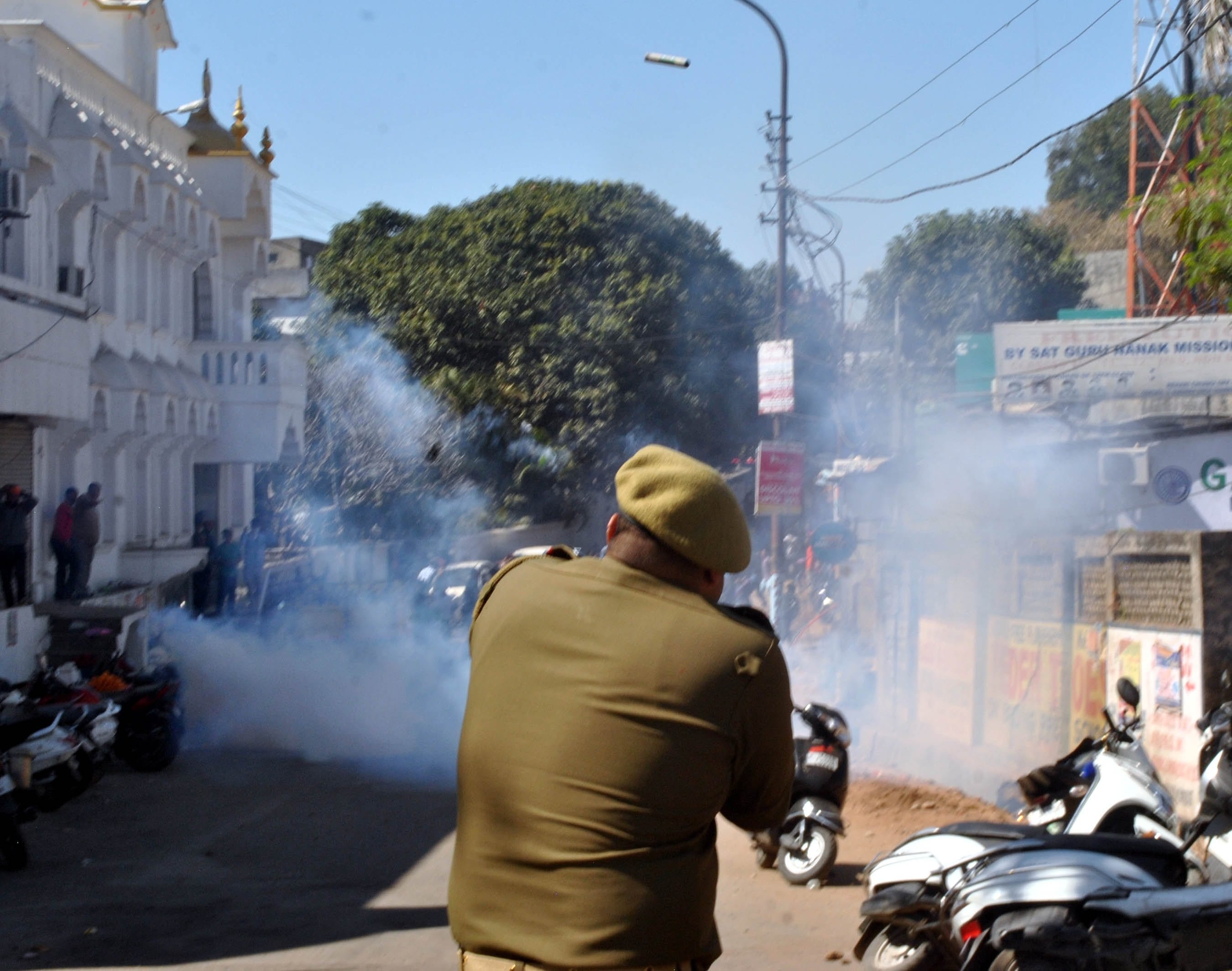 voilance protest in jammu