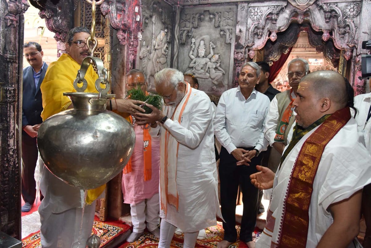 kashi vishwnath blessingsi is the cause  for bjp victory