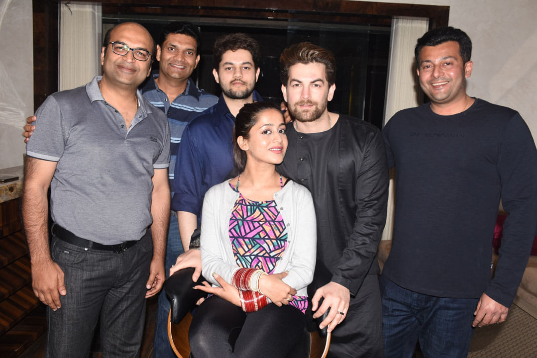 neil nitin mukesh with wife rukmini in kanpur