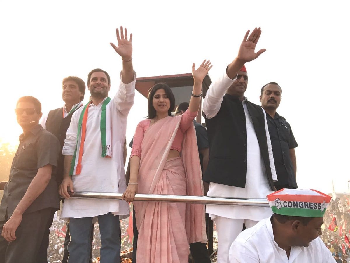  Varanasi Live: Rahul, Akhilesh, Dimple Yadav mega road show begain 