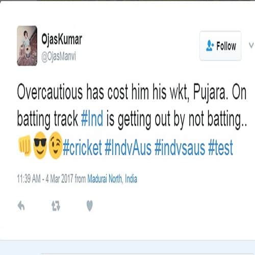 India vs Australia second test match: reaction on social media, twitter
