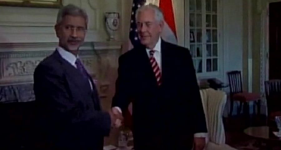 Rex Tillerson meets S Jaishankar in Washington D.C