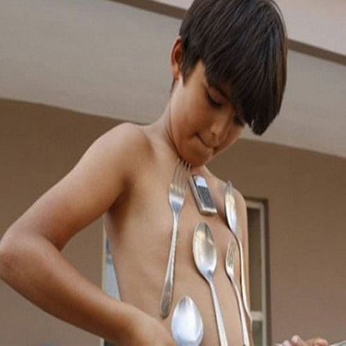this boy become magnetic man in anger