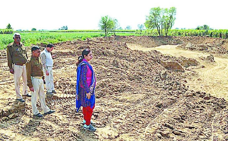 sand mining was in the khedi pradhan village