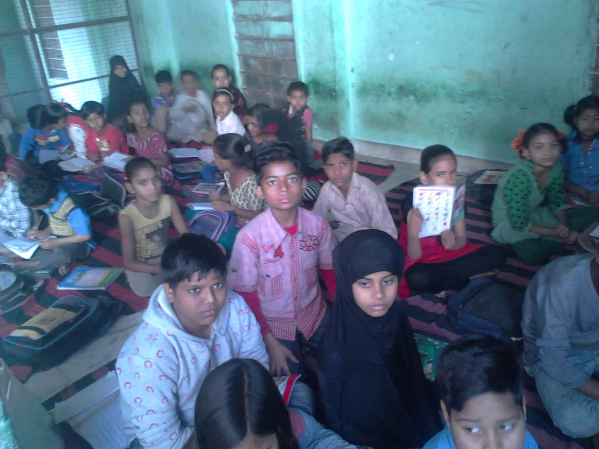 children in Primary school are reading in these circumstances