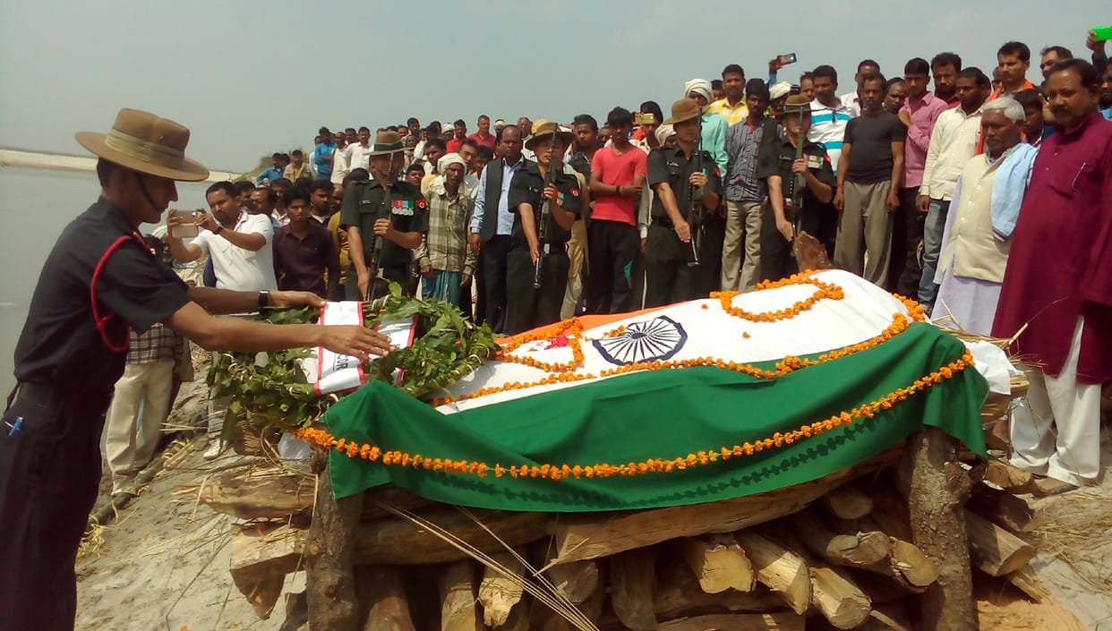 The military went to the funeral