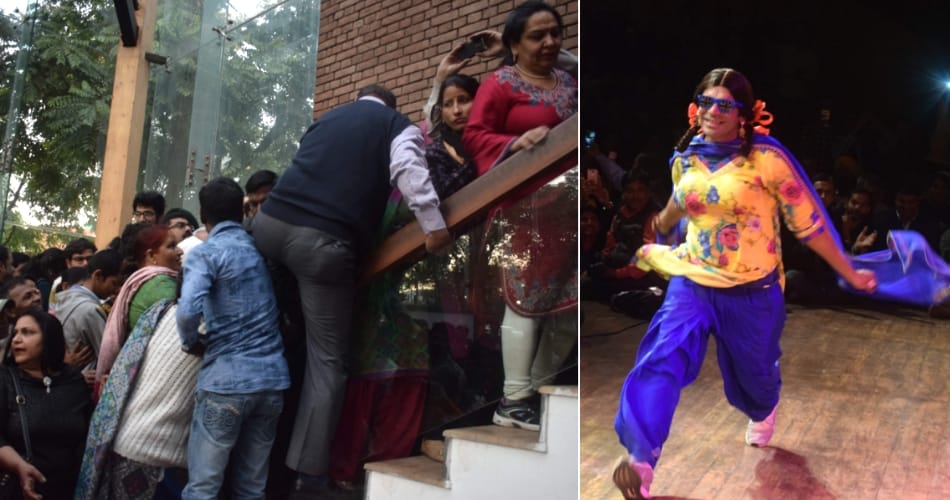 Heavy rush at chandigarh tagore theater, Police had to call