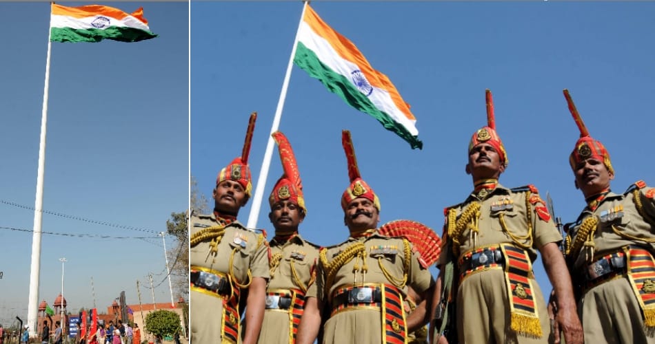 india's highest national flag on atari border at amritsar