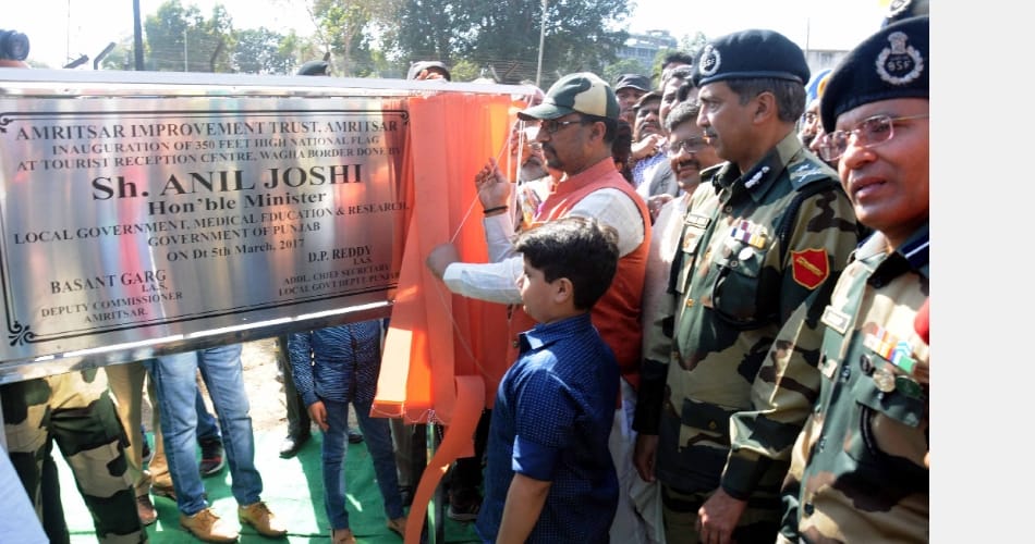 india's highest national flag on atari border at amritsar