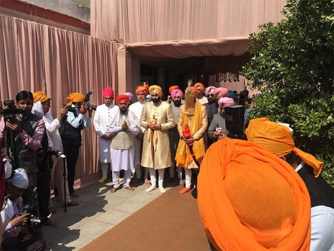 punjab congress state president captain amrinder singh grand son royal wedding with mriganka