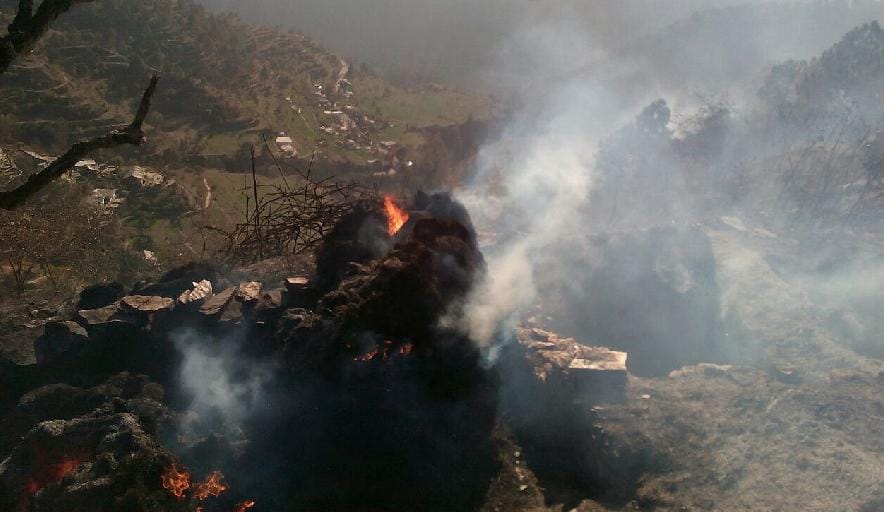 Fire erupted in the village now Bjol